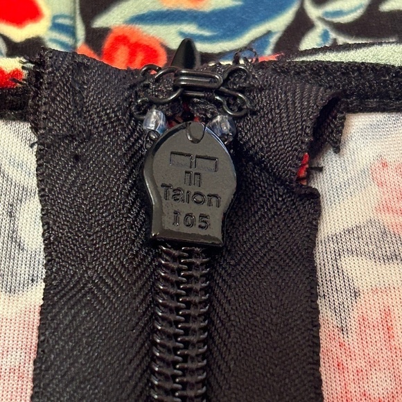 Torrid Cocktail Dress Mini Scuba w/ Pockets Crepe & Organza Puff Sleeve Floral - Picture 9 of 13